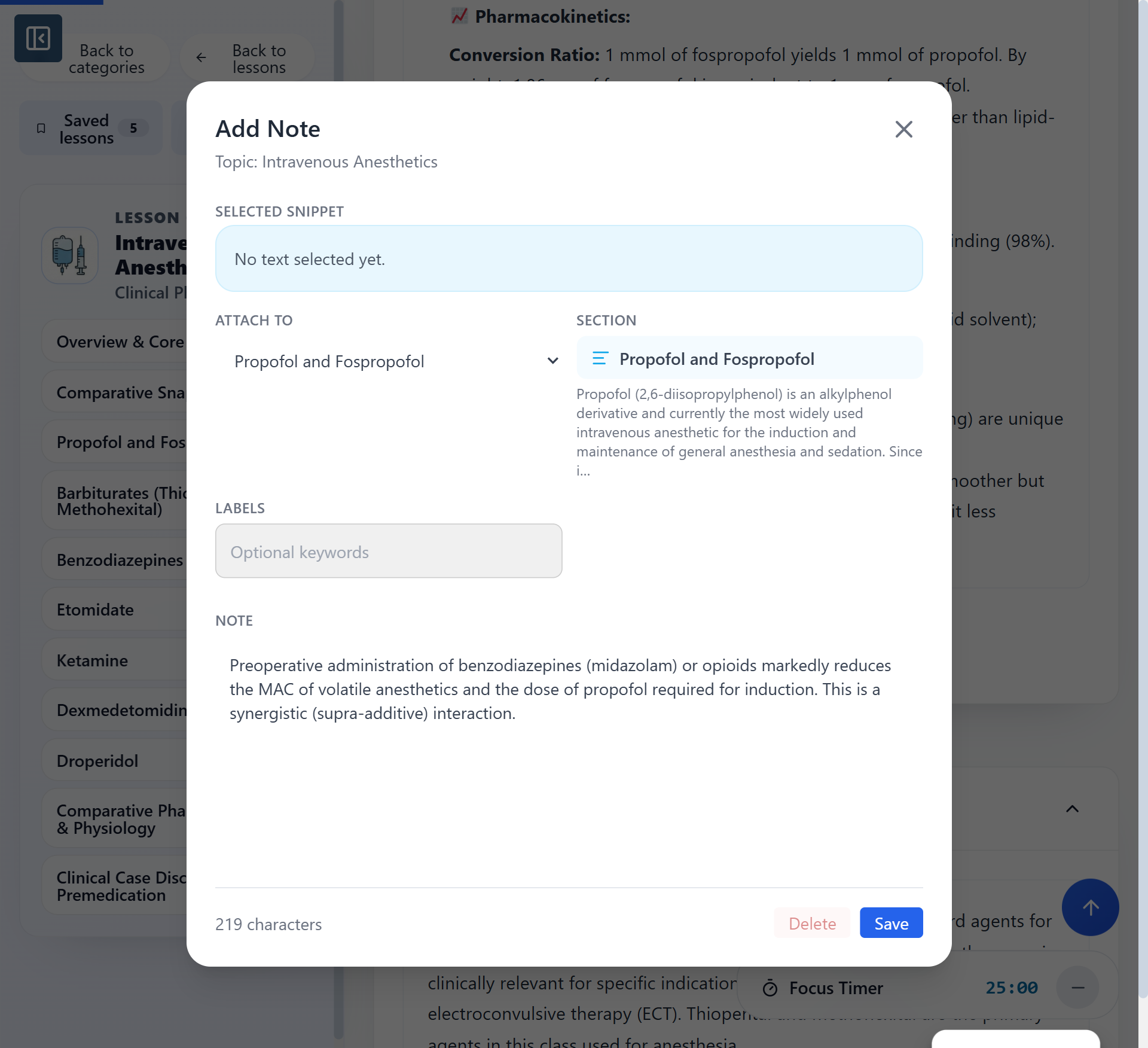 Capture clinical notes.